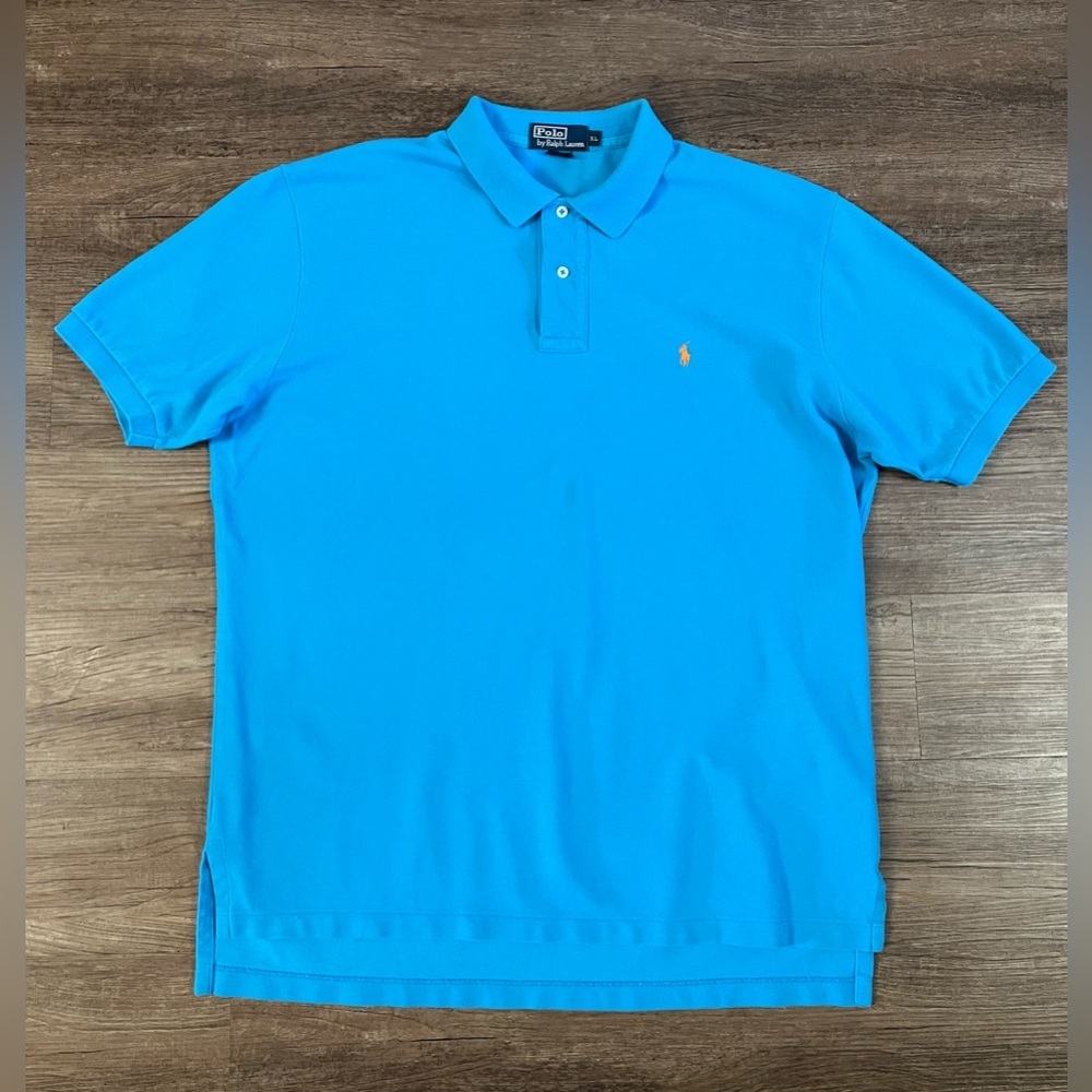 Polo Ralph Lauren‎ Vintage Polo Cotton Shirt Mens X-Large Made In USA Blue F37